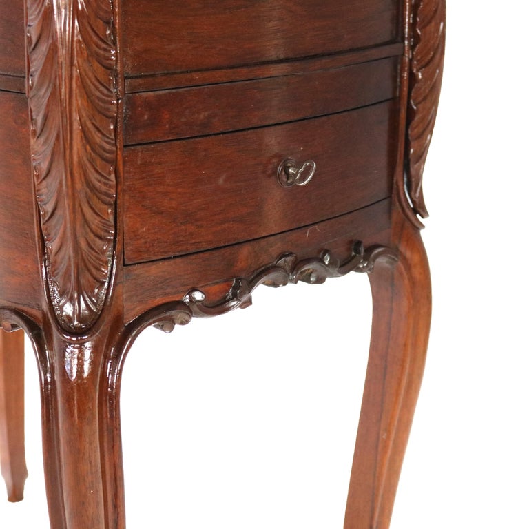 Antique French Victorian Louis XV Style Rosewood Mirrored Vanity C1880