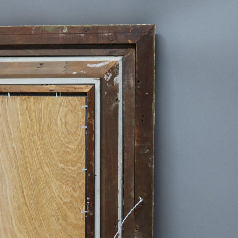 Antique Floral Carved Giltwood Framed Mirror C1930