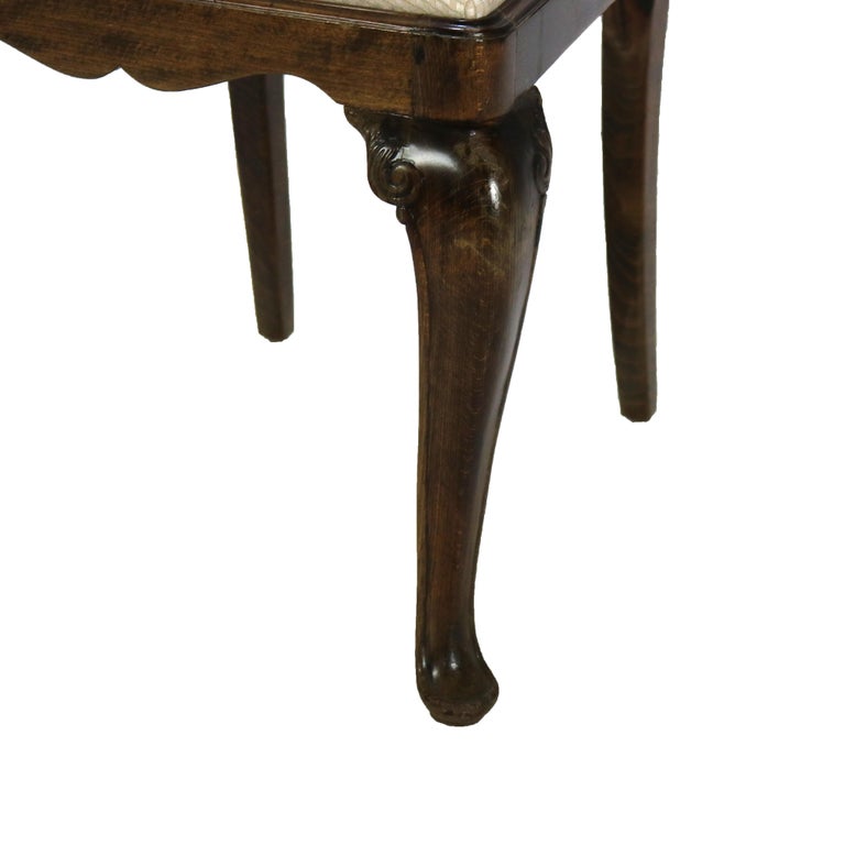 Six Antique English George III Style Oyster Burl Dining Room Chairs C1920