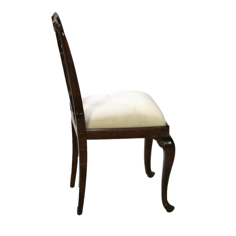 Six Antique English George III Style Oyster Burl Dining Room Chairs C1920