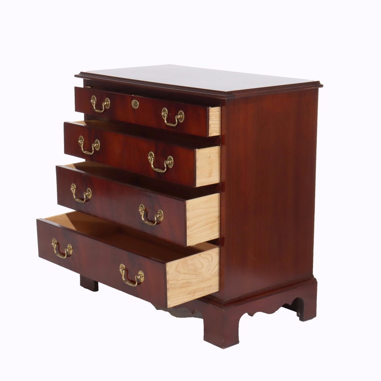 Vintage Hickory Chair Co. Diminutive Mahogany 4-Drawer Chest Signed C1940
