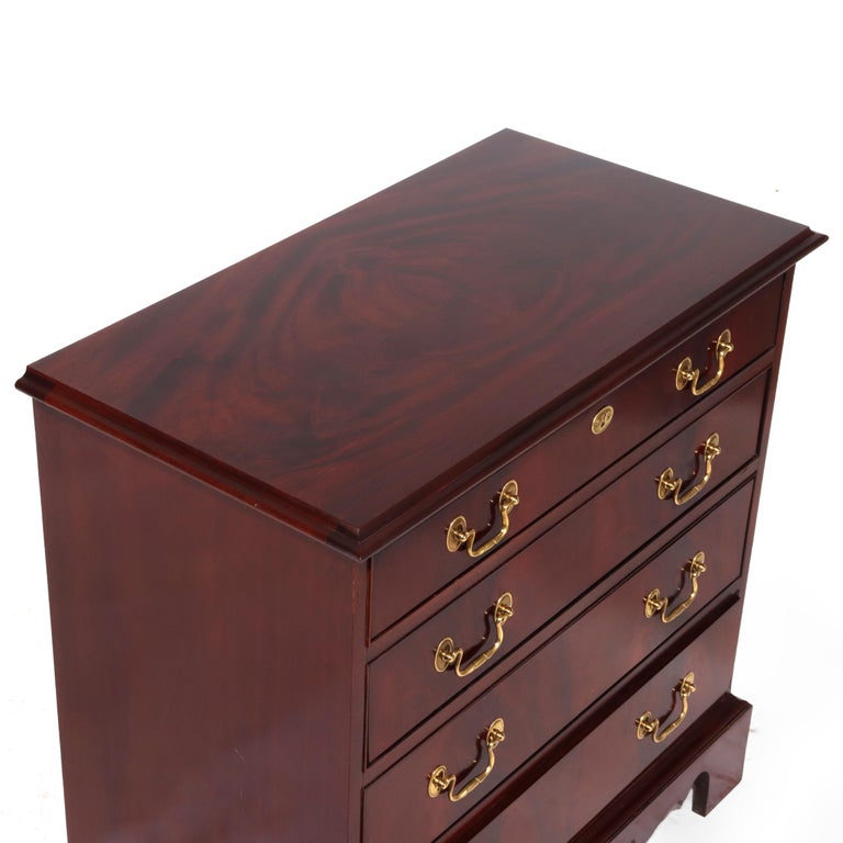 Vintage Hickory Chair Co. Diminutive Mahogany 4-Drawer Chest Signed C1940