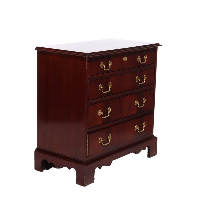 Vintage Hickory Chair Co. Diminutive Mahogany 4-Drawer Chest Signed C1940