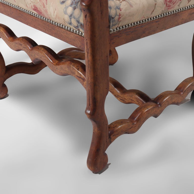 Set of 16 Antique Edwardian Walnut Upholstered Dining Chairs Unsigned 19thC