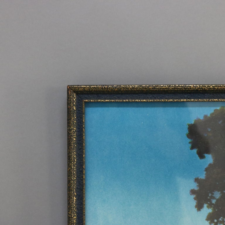 Antique Maxfield Parrish Art Deco Print “Evening” C1930