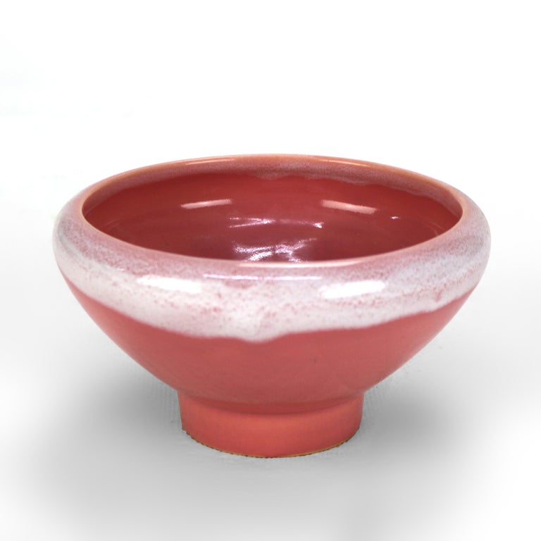 Roseville Art Pottery Pink Glazed Pasadena Planter Mid 20thC