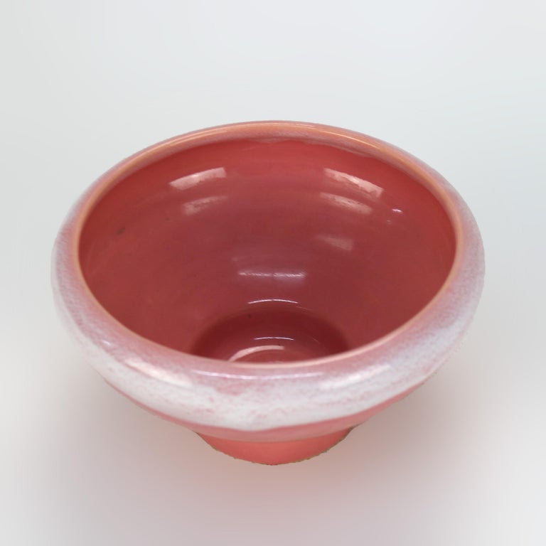 Roseville Art Pottery Pink Glazed Pasadena Planter Mid 20thC