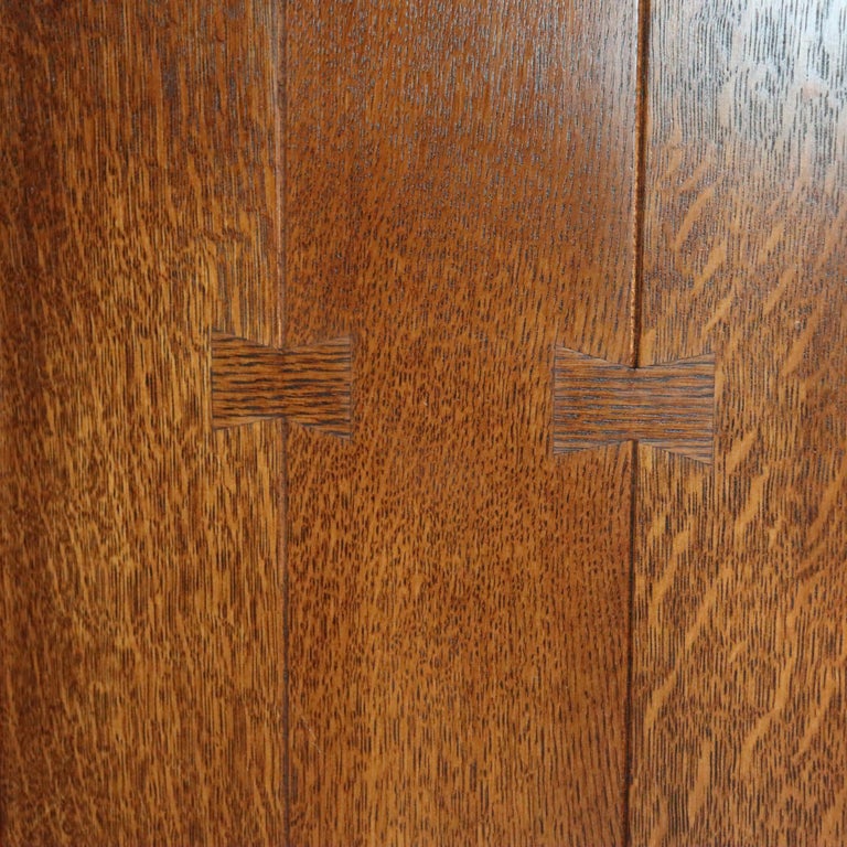 Vintage Stickley Mission Oak Entertainment Center Signed 20thC