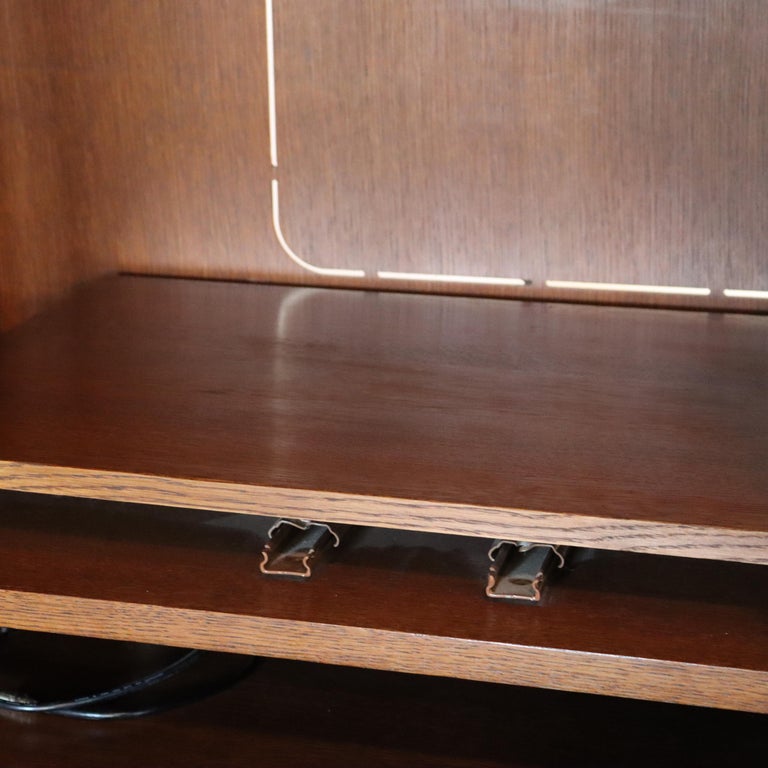 Vintage Stickley Mission Oak Entertainment Center Signed 20thC