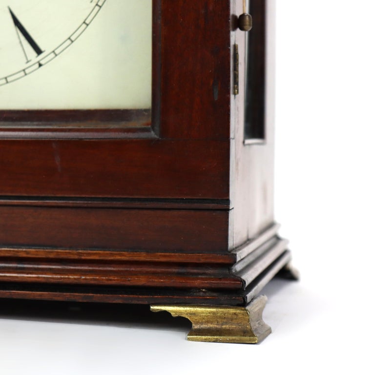 Antique Elliott English George III Mahogany Bracket Clock signed C1800 AS IS