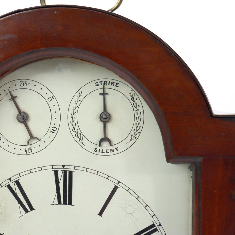 Antique Elliott English George III Mahogany Bracket Clock signed C1800 AS IS