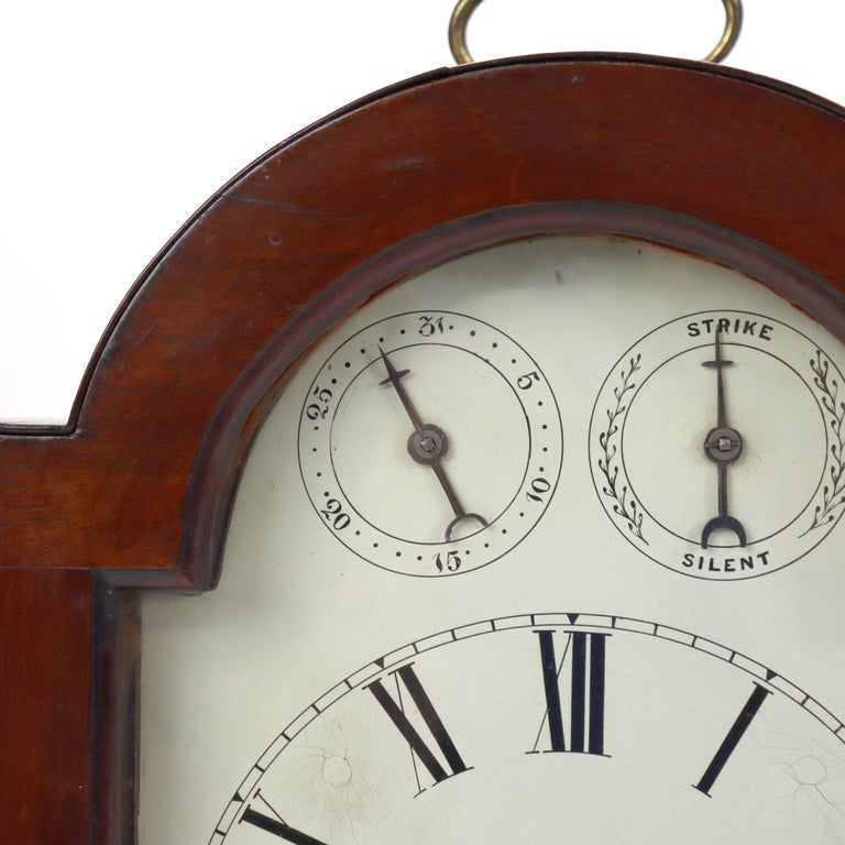 Antique Elliott English George III Mahogany Bracket Clock signed C1800 AS IS