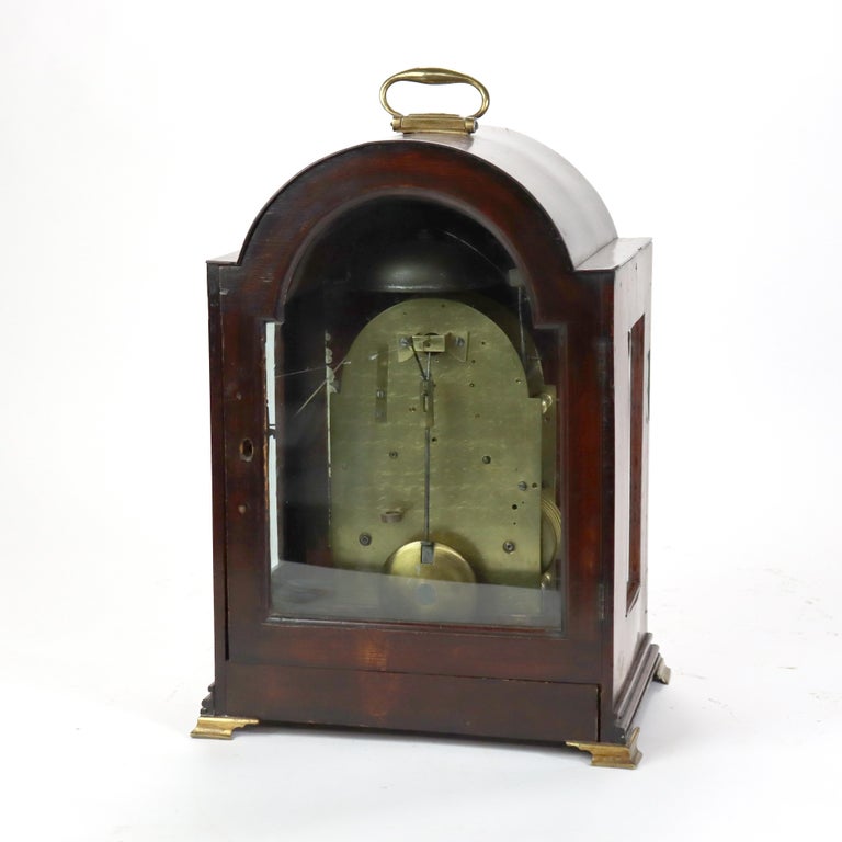 Antique Elliott English George III Mahogany Bracket Clock signed C1800 AS IS