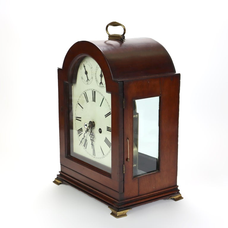 Antique Elliott English George III Mahogany Bracket Clock signed C1800 AS IS