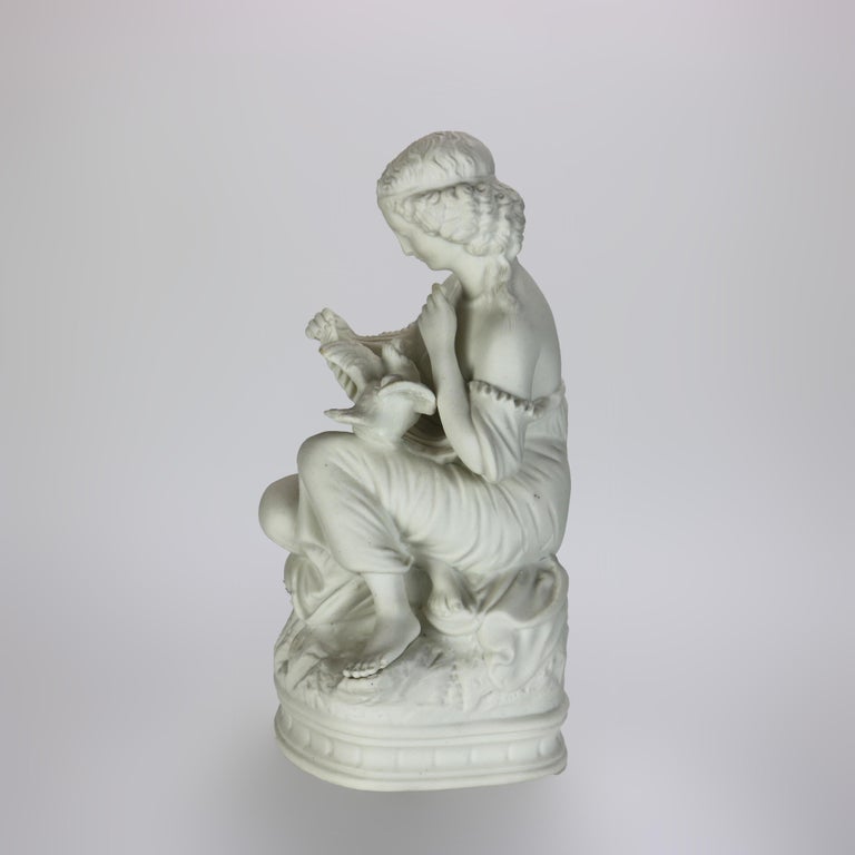 Antique Parian Ware Classical Bisque Porcelain Figure C1880