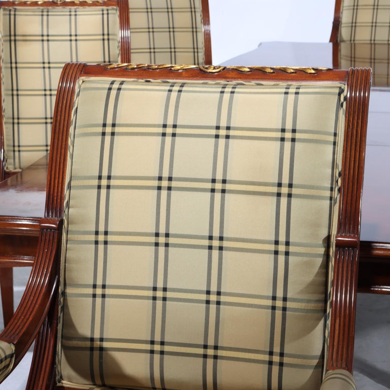 Seven Piece Karges Walnut & Burl Dining Room Set Signed 20thC