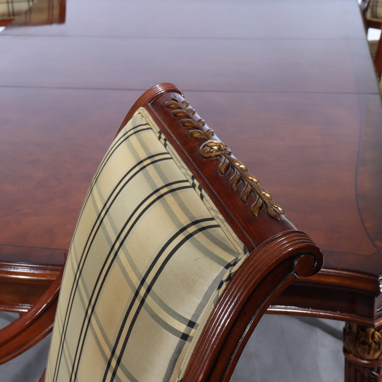 Seven Piece Karges Walnut & Burl Dining Room Set Signed 20thC