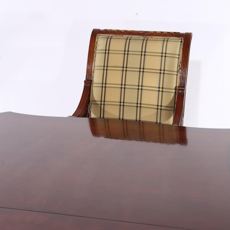 Seven Piece Karges Walnut & Burl Dining Room Set Signed 20thC