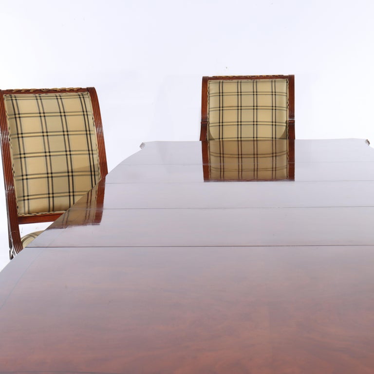 Seven Piece Karges Walnut & Burl Dining Room Set Signed 20thC