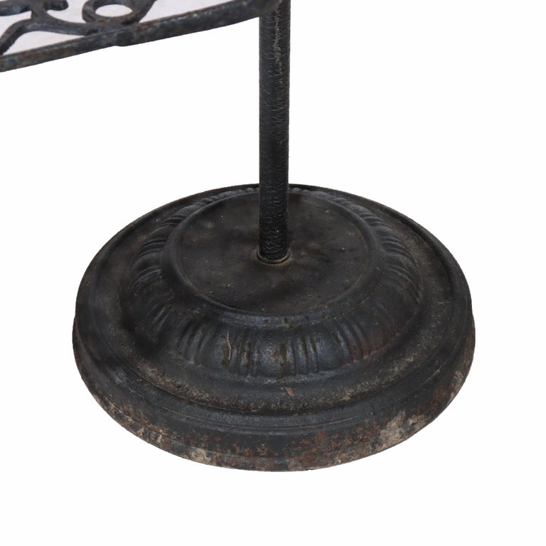 Antique Victorian Cast Iron Adjustable Plant Stand C1868