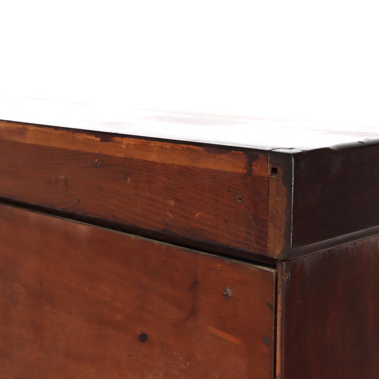 Antique Arts & Crafts Mahogany 3-Stack Barrister Bookcase c1920