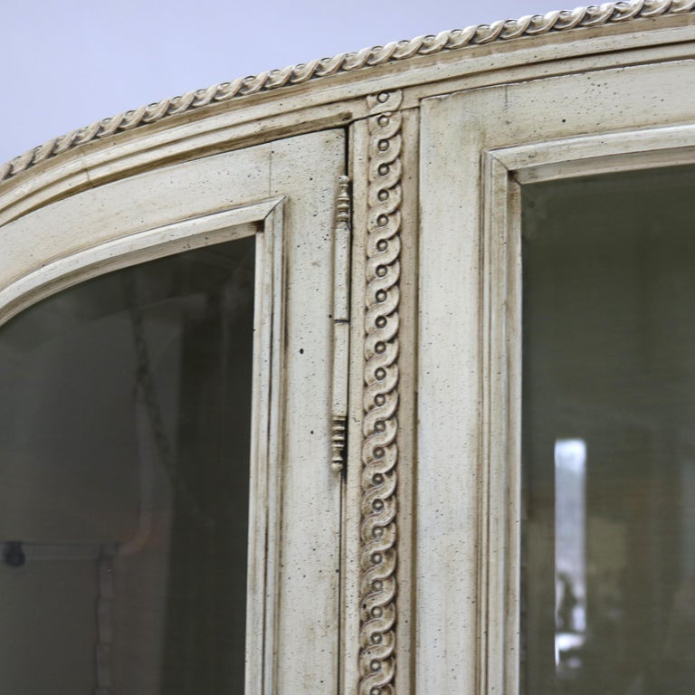 French Provincial Louis XVI Style Three-Door China Cabinet C1920