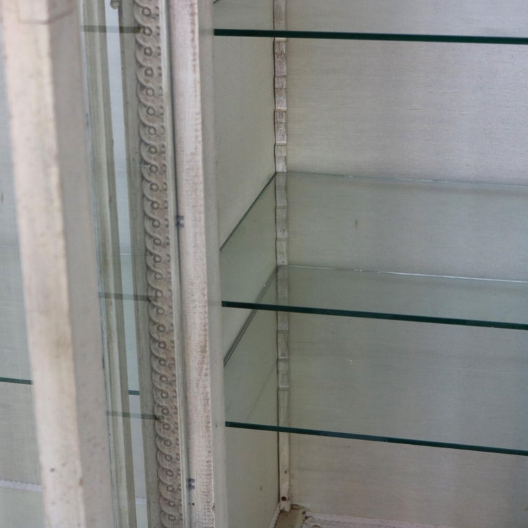 French Provincial Louis XVI Style Three-Door China Cabinet C1920