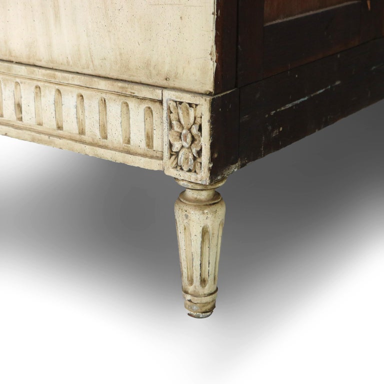 French Provincial Louis XVI Style Three-Door China Cabinet C1920