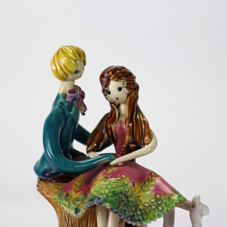 Meuguelman French Porcelain Figural Grouping Signed 20thC