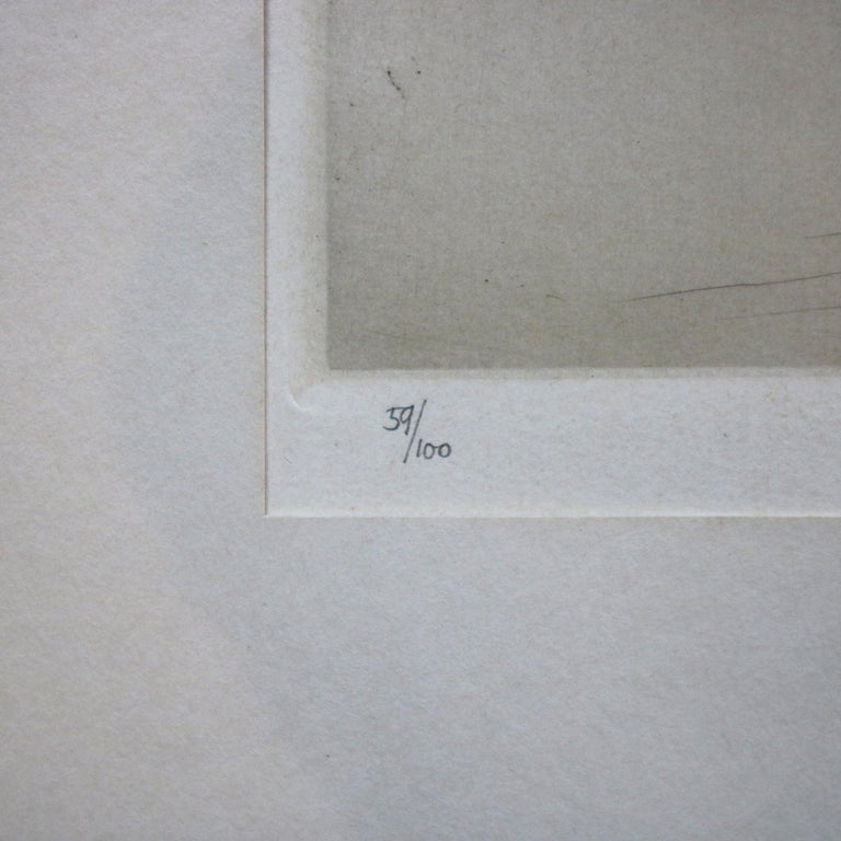 Vintage Signed Etching, the Hospital, Santa Cruz after Samuel Chamberlain