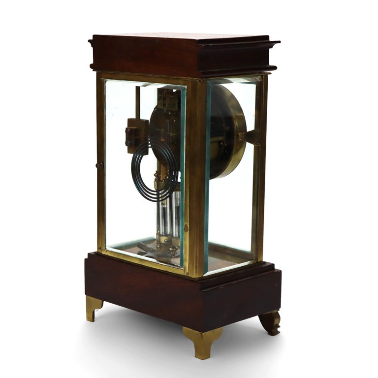 Antique French Louis XVI Style Mahogany & Ormolu Clock c1890