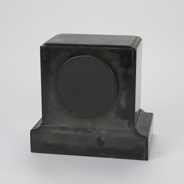 Antique Tiffany & Co. Slate Mantle Clock Signed 19thC