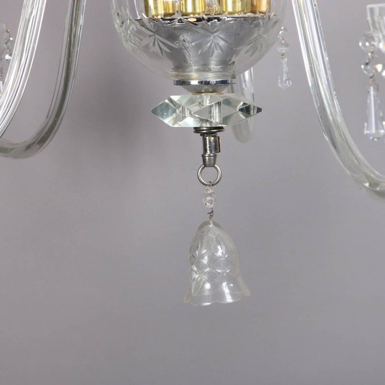 Oversized European Ten-Light Crystal Chandelier, 20th Century