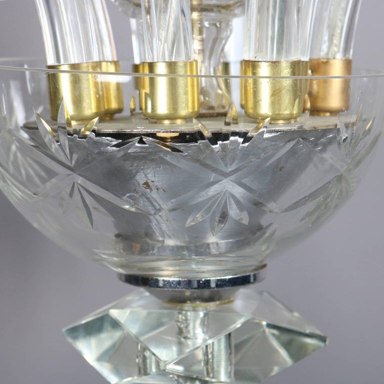 Oversized European Ten-Light Crystal Chandelier, 20th Century