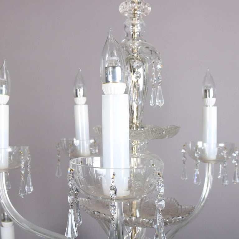 Oversized European Ten-Light Crystal Chandelier, 20th Century