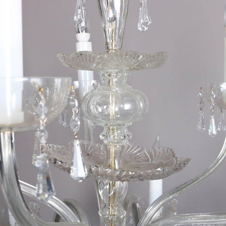 Oversized European Ten-Light Crystal Chandelier, 20th Century