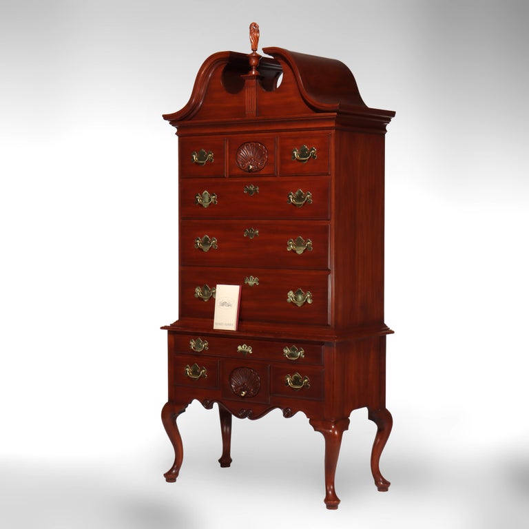 Henkel Harris Queen Anne Wild Black Cherry Chest on Chest C1992