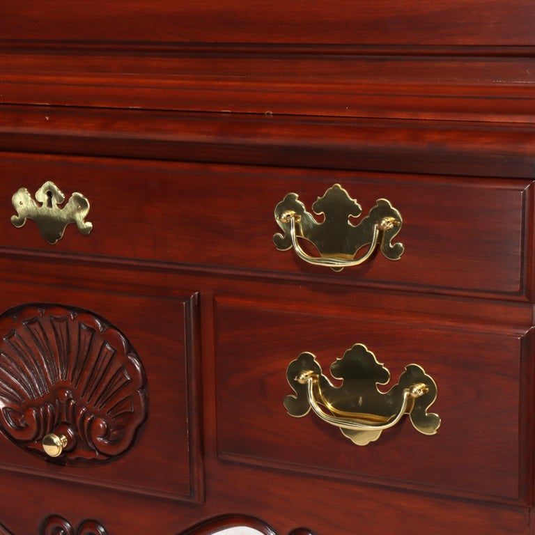 Henkel Harris Queen Anne Wild Black Cherry Chest on Chest C1992