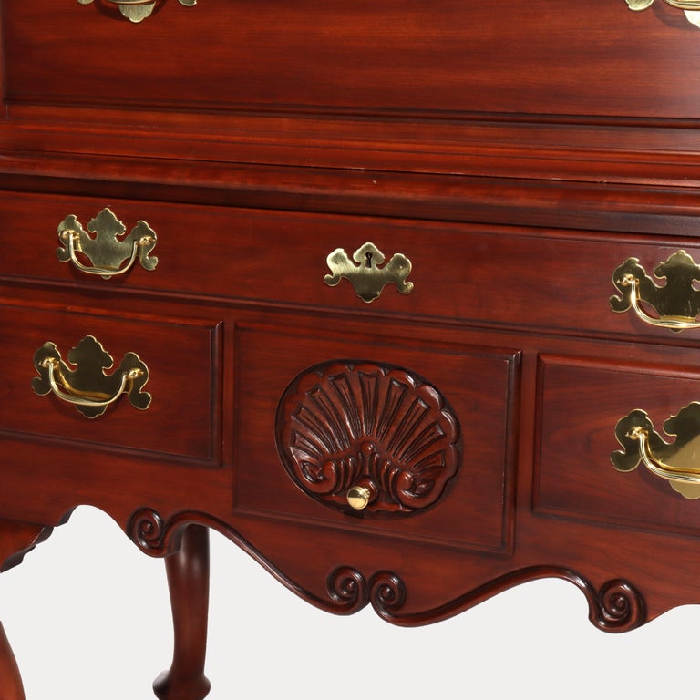 Henkel Harris Queen Anne Wild Black Cherry Chest on Chest C1992