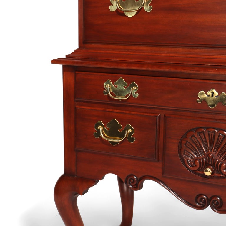 Henkel Harris Queen Anne Wild Black Cherry Chest on Chest C1992