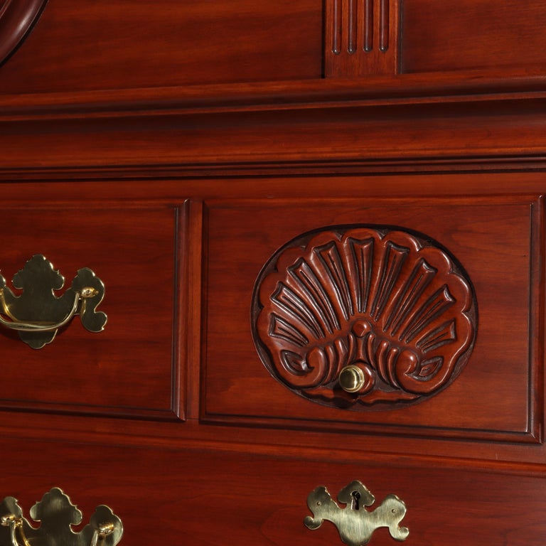 Henkel Harris Queen Anne Wild Black Cherry Chest on Chest C1992
