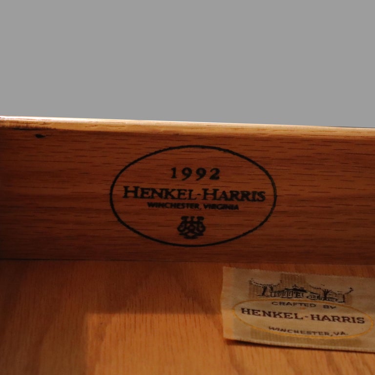 Henkel Harris Queen Anne Wild Black Cherry Chest on Chest C1992