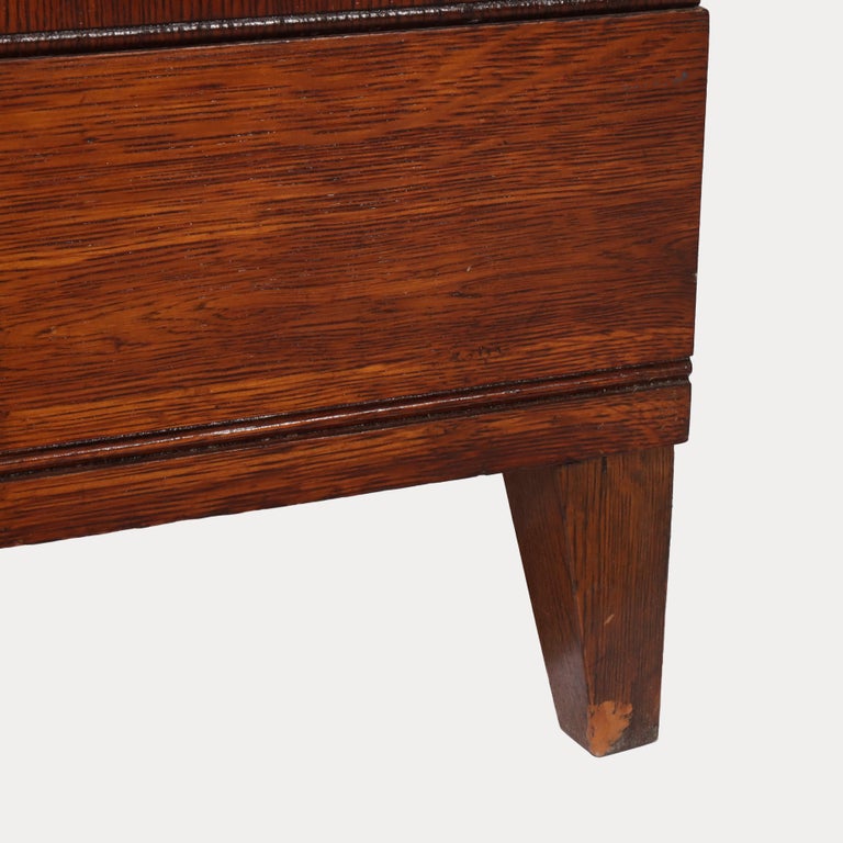 Lundstrom Arts & Crafts Mission Oak & Leaded Glass Barrister Bookcase C1920