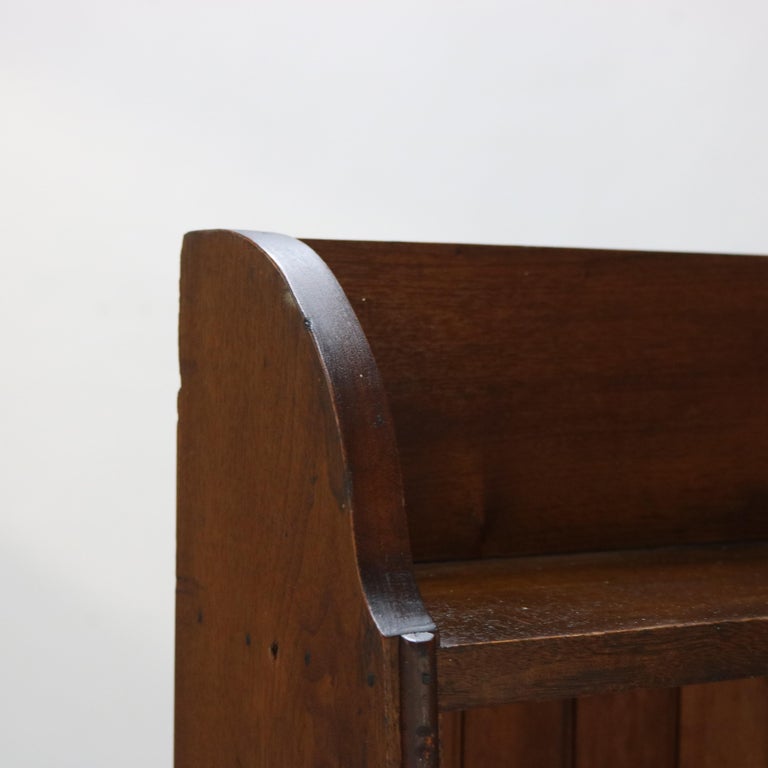 Antique Country Store Walnut & Oak Display Rack with Drawer c1900