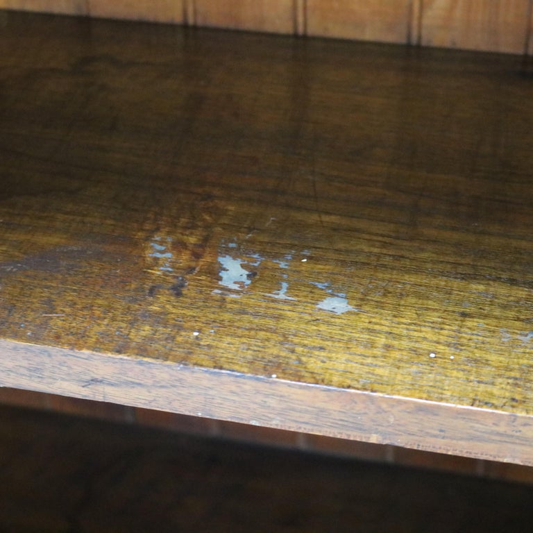 Antique Country Store Walnut & Oak Display Rack with Drawer c1900