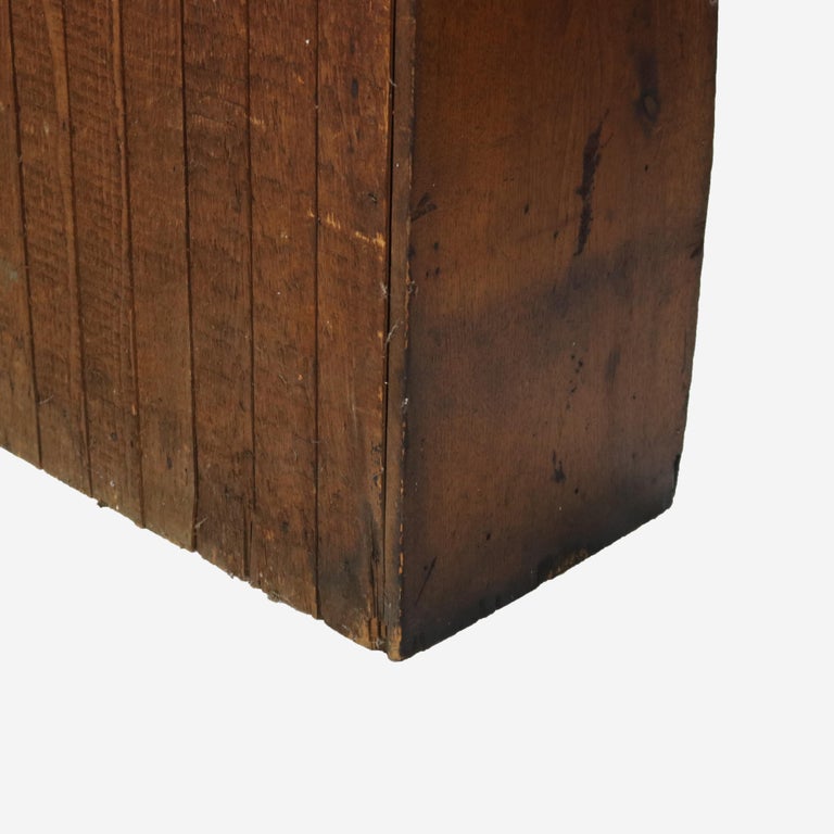Antique Country Store Walnut & Oak Display Rack with Drawer c1900