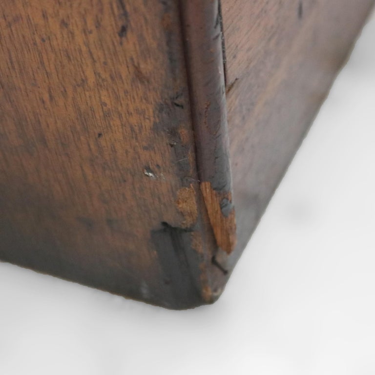 Antique Country Store Walnut & Oak Display Rack with Drawer c1900