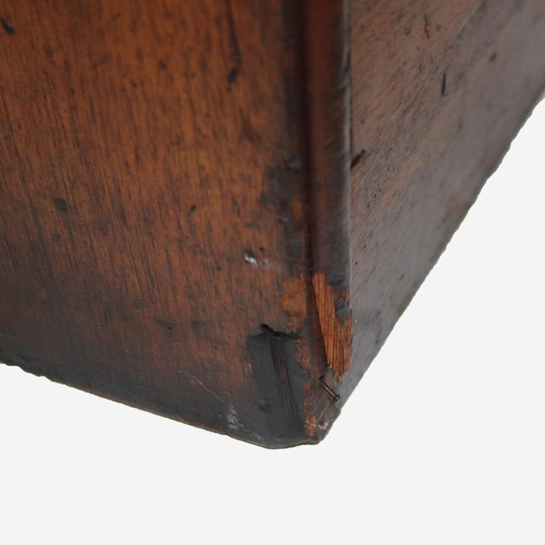 Antique Country Store Walnut & Oak Display Rack with Drawer c1900