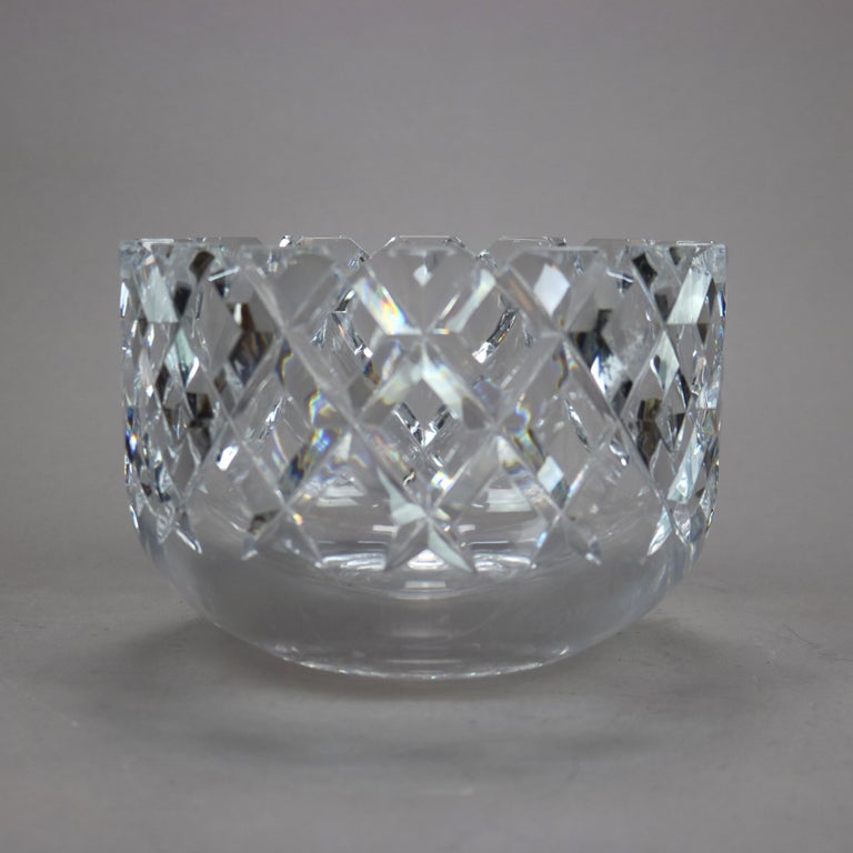 Orrefors Sofiero Cut Lead Crystal Fruit Bowl 20th C