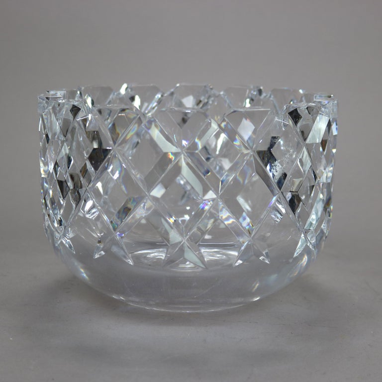 Orrefors Sofiero Cut Lead Crystal Fruit Bowl 20th C